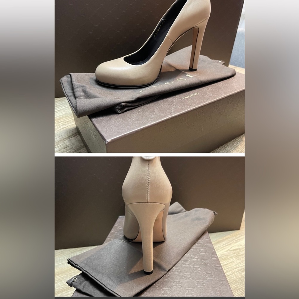 Gucci 329837 heels in porridge